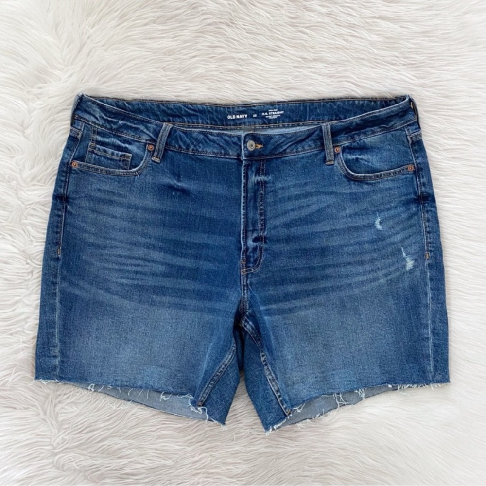 Old Navy High Waisted 6" Long Inseam O.G. Straight Denim Jean Cut Off Shorts 22